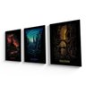 Coleção The Lord Of The Rings - 3 Quadros - 30X40 Cm - 1