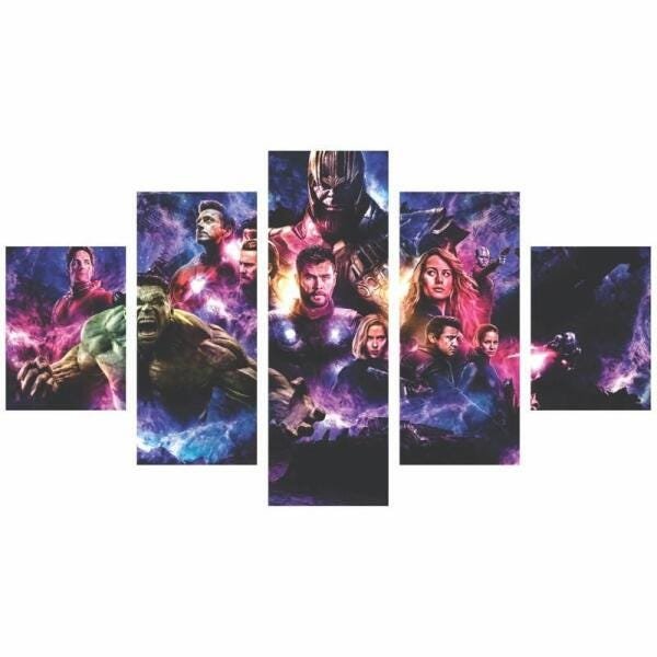 Quadro Vingadores Ultimato Decorativo 114X65 - 1