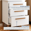 Ver imagem 5 de Gaveteiro Milão com 3 Gavetas Branco - Kaiki Móveis