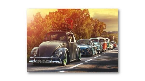 Quadro Decorativo Company Art Fusca2 30X40Cm Em Metal - 1