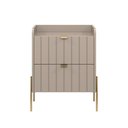 Ver imagem 5 de Mesa Lateral para Quarto Moriah 45cm 2 Gavetas