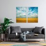 Conjunto 2 Quadros Paisagem do Campo Céu Azul em Canvas - 2