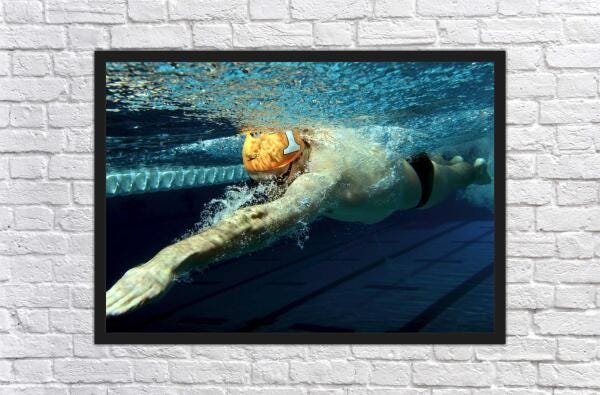 Quadro Decorativo Natação Esporte Com Moldura G01 - 4