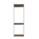 Ver imagem 2 de Guarda-Roupa Closet com 2 Cabideiros 60cm Multimóveis Crpro-CLO003 Branco/Madeirado