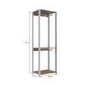 Ver imagem 3 de Guarda-Roupa Closet com 2 Cabideiros 60cm Multimóveis Crpro-CLO003 Branco/Madeirado