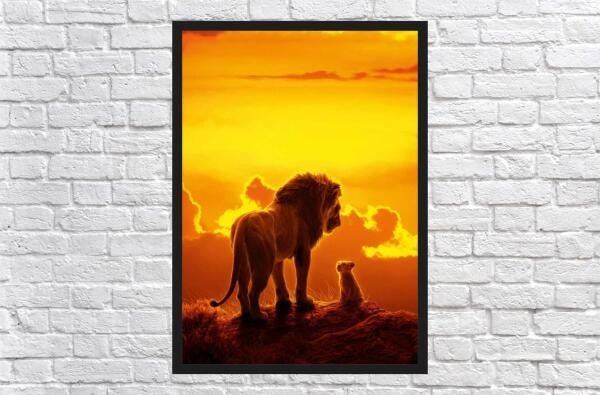 Quadro O Rei Leão Cinema Filmes Com Moldura G02 - 3
