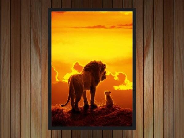 Quadro O Rei Leão Cinema Filmes Com Moldura G02 - 4