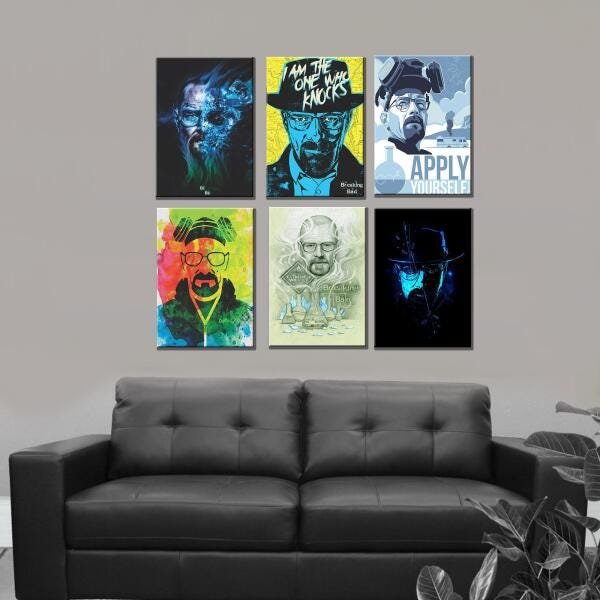 Quadro Decorativo Breaking Bad 6 Peças 30X20 Para Quarto - 3