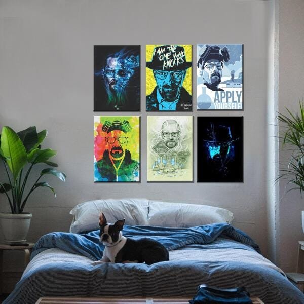 Quadro Decorativo Breaking Bad 6 Peças 30X20 Para Quarto - 4