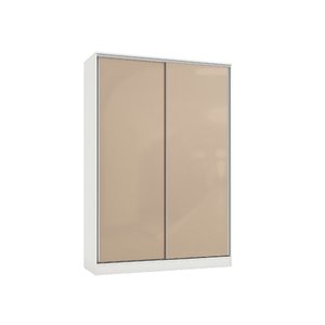 Guarda Roupa 2 Portas de Correr 158cm N537 Kappesberg - Branco/macadâmia