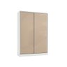 Guarda Roupa 2 Portas de Correr 158cm N537 Kappesberg - Branco/macadâmia - 1