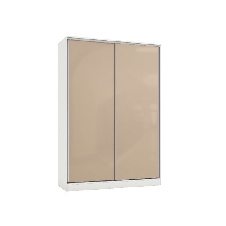 Guarda Roupa 2 Portas de Correr 158cm N537 Kappesberg - Branco/macadâmia Guarda Roupa 2 Portas de Correr 158cm N537 Kappesberg - Branco/macadâmia