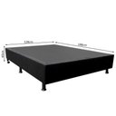 Ver imagem 4 de Base Box para Cama Viúva 128x188cm Liz S05 Sintético Preto - Mpozenato
