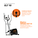 Ver imagem 5 de Elíptico Athletic CLT 10 8 Níveis Magnéticos Suporta 150kg Design Funcional Braços Articulados para