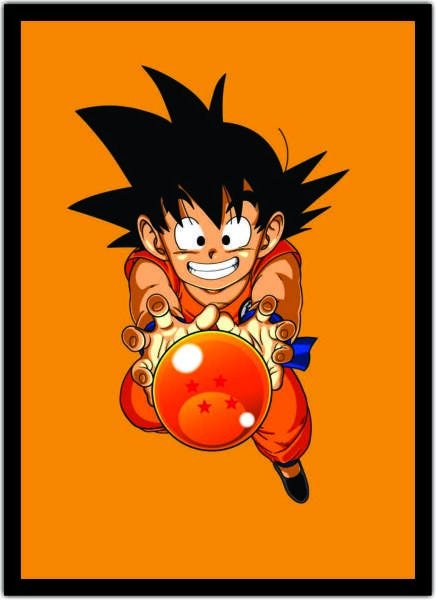 Quadro Dragon Ball Goku Anime Desenho Com Moldura G04