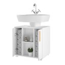 Ver imagem 1 de Balcão para Pia de Banheiro 60 x 59 Cm 2 Portas MDP Branco - BBS