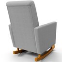 Ver imagem 6 de Poltrona de Amamentação com Balanço Ravena W01 Bouclê Cinza - Lyam Decor