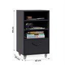 Ver imagem 4 de Mini Organizador Multiuso Steel 1 Gaveta e Rodizios