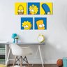 Kit 5 Quadros Decorativos Família Os Simpsons - 1