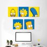 Kit 5 Quadros Decorativos Família Os Simpsons - 2