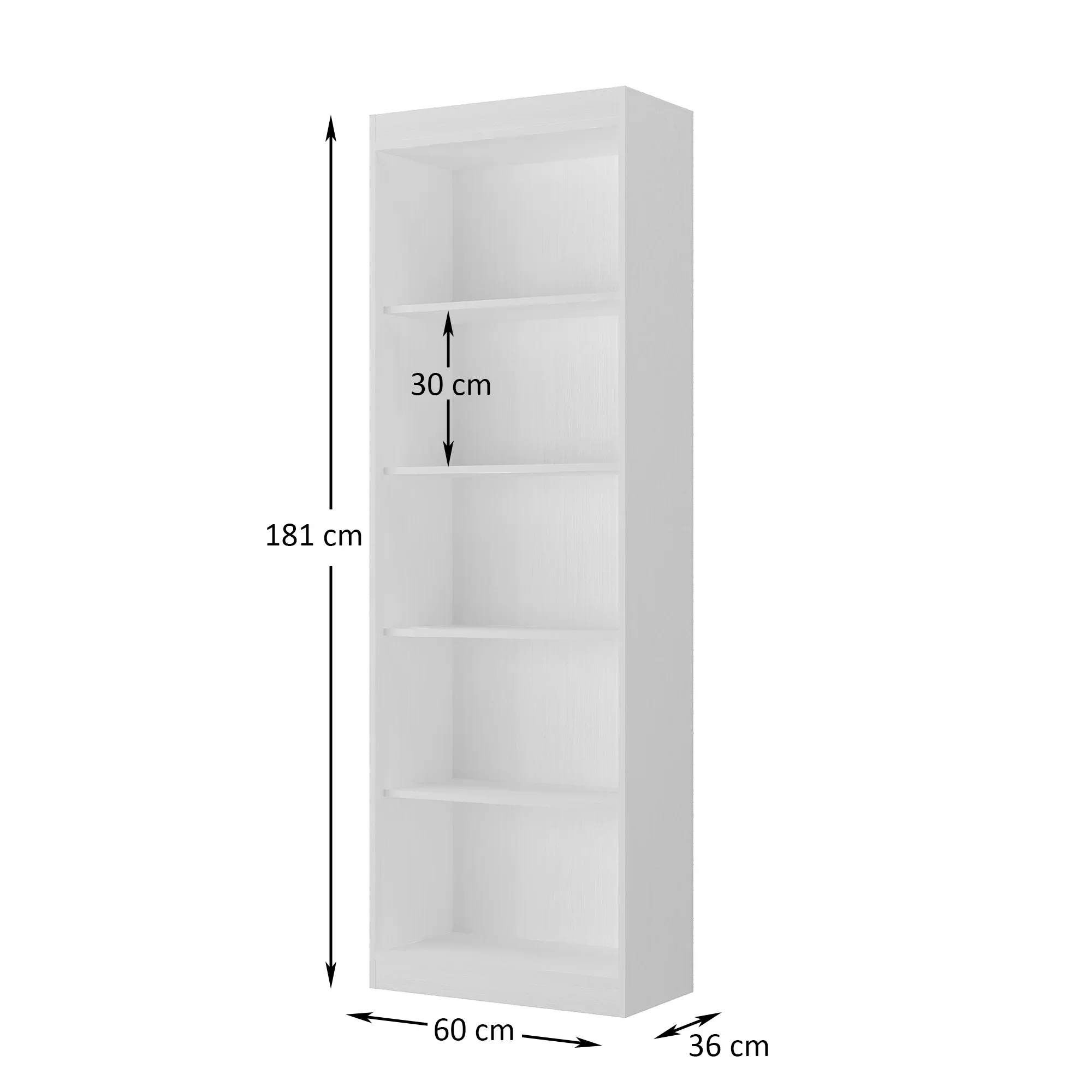 Estante para Livros 4 Prateleiras HO-2905 Home Office Hecol - 3