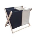 Ver imagem 2 de Cesto Duplo de Roupa Suja 70l - Madeira Pinus