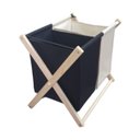 Ver imagem 1 de Cesto Duplo de Roupa Suja 70l - Madeira Pinus