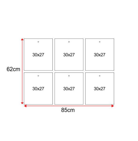 Quadro Mosaico Coliseu 6 Peças - Impressão Uv - 3