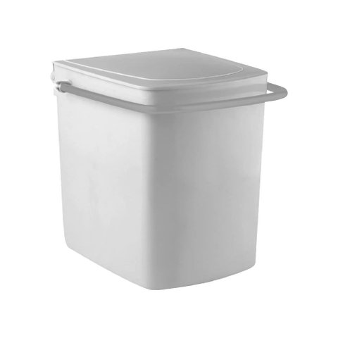 Lixeira 24x29x25,5cm Alça Curta Silver - 1198 - Cris-metal