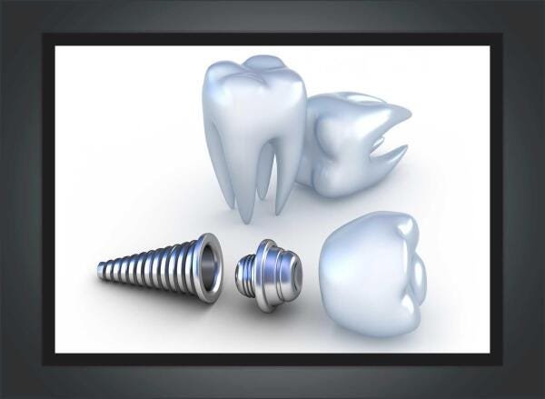 Quadro Profissão Dentista Odontologia Dentes Com Moldura G04 - 4