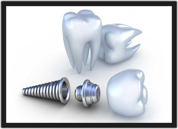 Quadro Profissão Dentista Odontologia Dentes Com Moldura G04 - 1