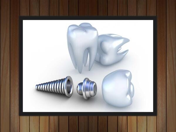 Quadro Profissão Dentista Odontologia Dentes Com Moldura G04 - 3