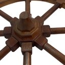 Ver imagem 4 de Timão Decorativo em Madeira para Parede - Roda Náutica Md:Liso/Marrom