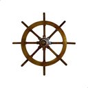 Ver imagem 1 de Timão Decorativo em Madeira para Parede - Roda Náutica Md:Liso/Marrom