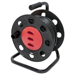 Carretel Extensão Elétrica 3 Tomadas com 20 Metro de Cabo Pp 3x2,5mm Cor:preto - 1