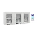 Ver imagem 2 de Armário de Cozinha de Aço Aéreo Triplo 120cm Clara Multimóveis CR6144 Branco