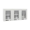 Ver imagem 1 de Armário de Cozinha de Aço Aéreo Triplo 120cm Clara Multimóveis CR6144 Branco