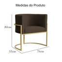 Ver mais imagens de Kit 02 Poltronas Luana Veludo Cores - DS Estofados - Marrom