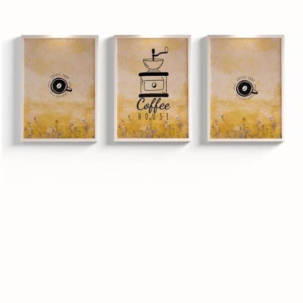 Trio Quadros Decorativos Café House Sala Cozinha - 2