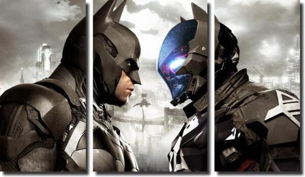 Quadro Decorativo Batman Vs Batman De Ferro Varias Peças - 1