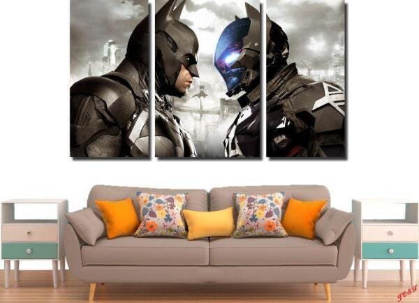 Quadro Decorativo Batman Vs Batman De Ferro Varias Peças - 2