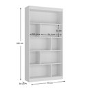 Ver imagem 4 de Estante de Livros 93CMX181CM 4 Prateleiras Home Office Espresso Móveis Branco