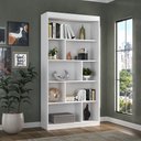 Ver imagem 1 de Estante de Livros 93CMX181CM 4 Prateleiras Home Office Espresso Móveis Branco