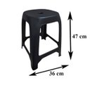 Ver imagem 5 de Kit 4 Bancos Resistentes Banquetas com Cantos Arredondados