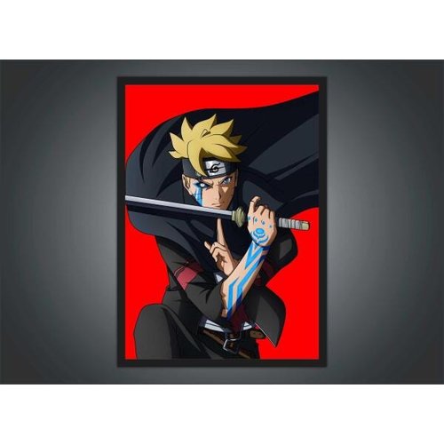 Quadro Anime Naruto Shippuden Desenho Com Moldura G01