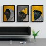 Trio Quadros Decorativos Cachorro Pug Bulldog Frances - 1