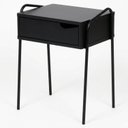 Ver imagem 2 de Mesa de Cabeceira Compacta com Gaveta em Metal Leck Preto
