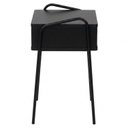 Ver imagem 5 de Mesa de Cabeceira Compacta com Gaveta em Metal Leck Preto