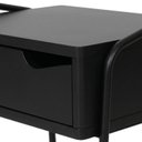 Ver imagem 4 de Mesa de Cabeceira Compacta com Gaveta em Metal Leck Preto