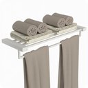 Ver imagem 6 de Toalheiro Hotel de Parede Porta Toalha Duplo Branco Master